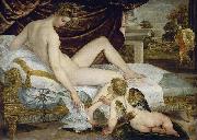 Lambert Sustris Venus and Love painting